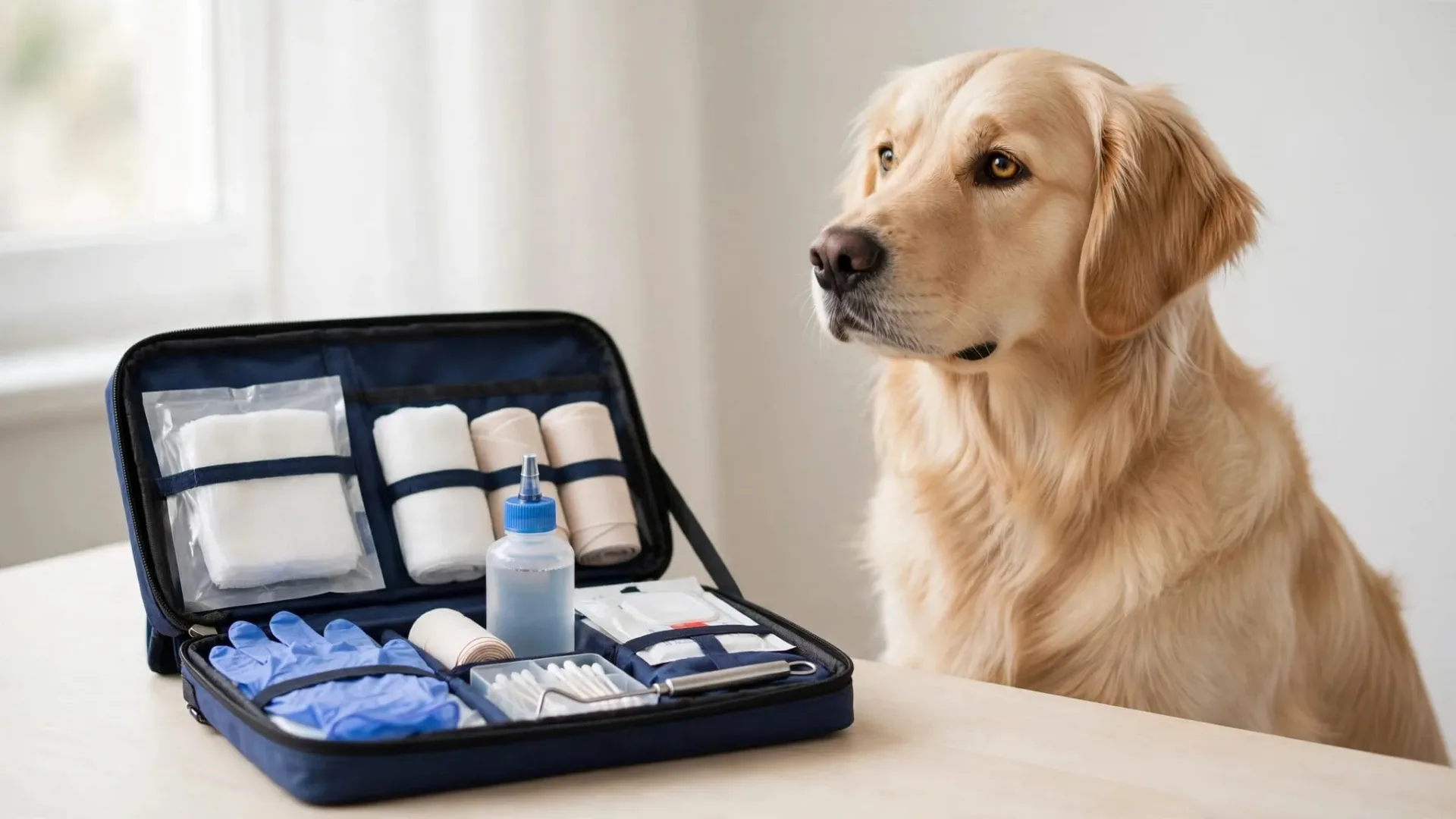Trousse premiers secours chien : les indispensables